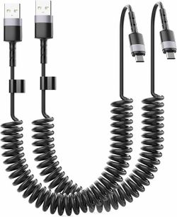 USB-A to USB-C CarPlay Cable, 3FT Short Car Charger Cord, 2 Pack