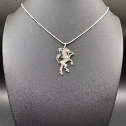 Vintage Sterling Silver Unicorn Necklace