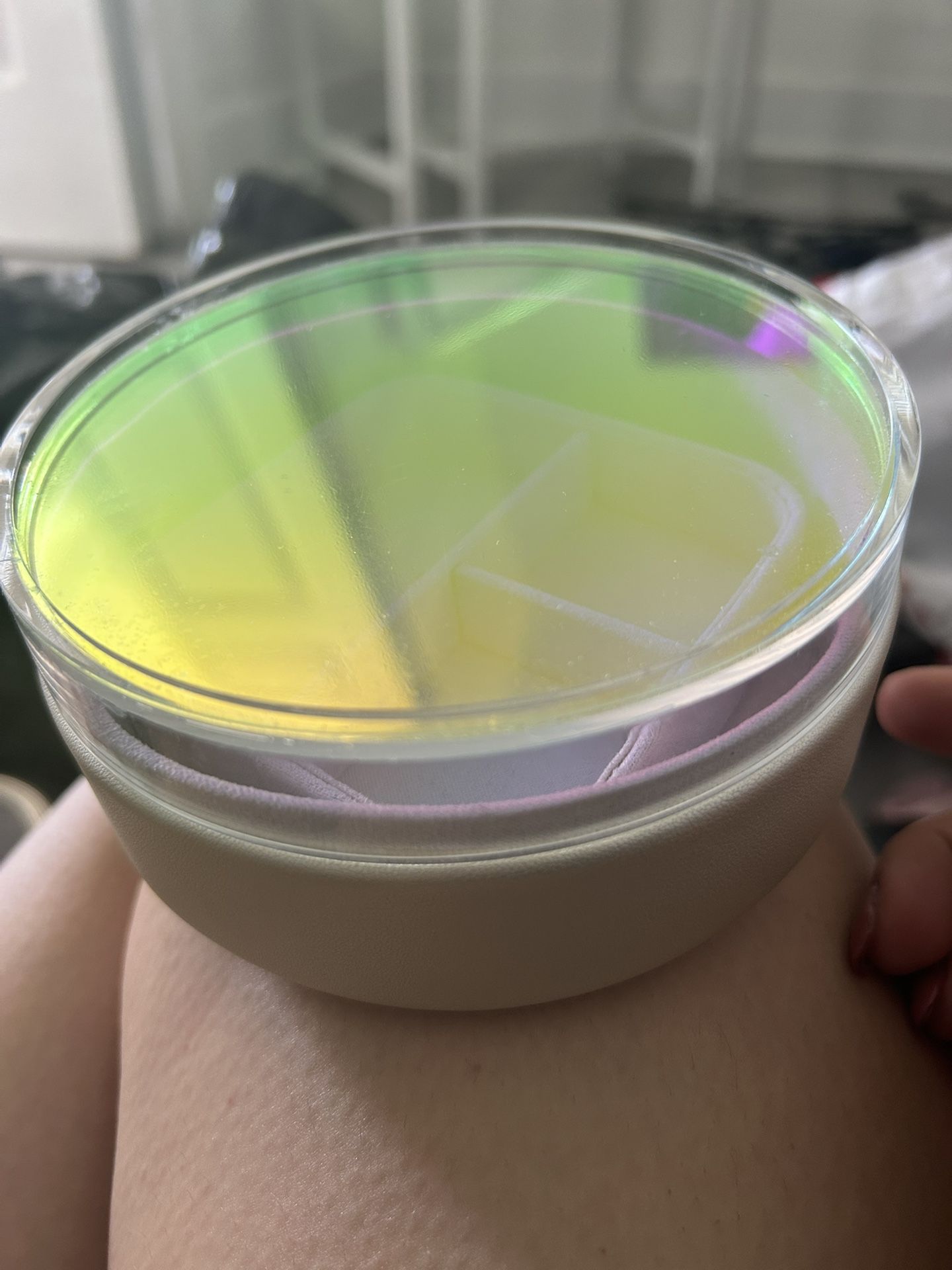 Decorative Vanity Set: Silver “J” Jar + Round Makeup/Jewelry Organizer