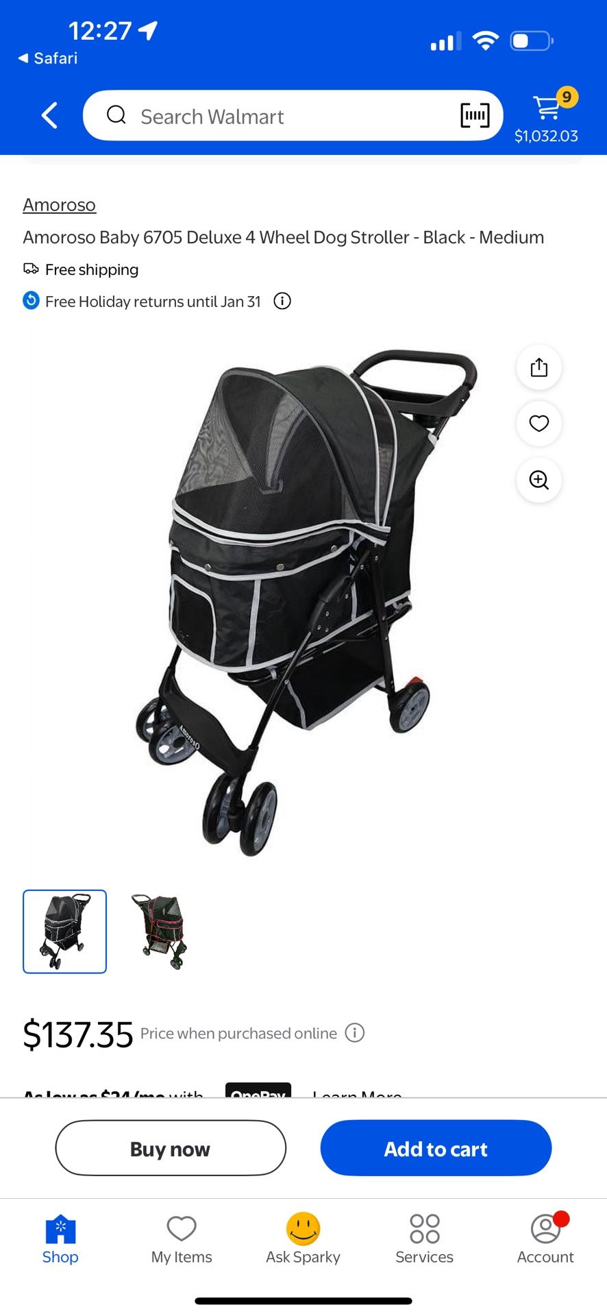 Amoroso Pet Stroller