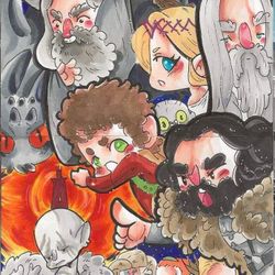 Czx Cryptozoic Middle Earth Sketch Lucy Fidelis 4 Card Puzzle Artist Proof