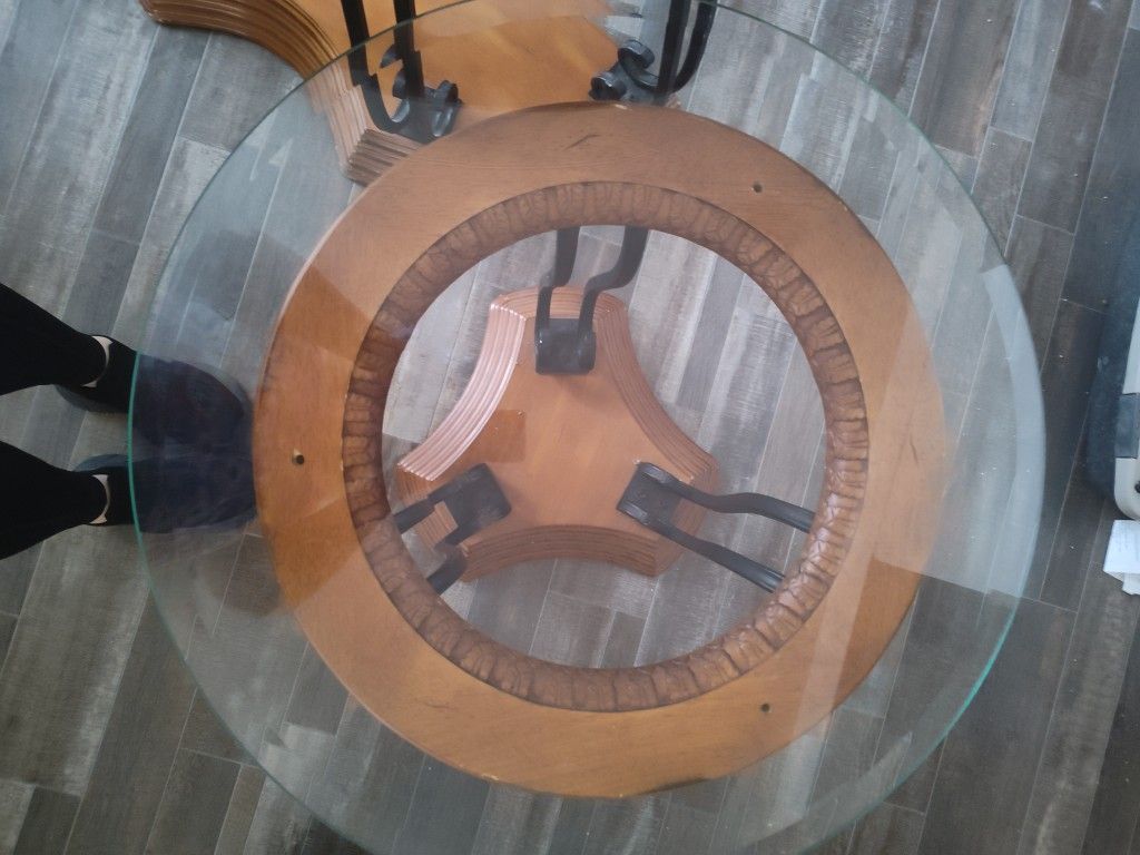 Very Sturdy Glass Couch Table And End Table