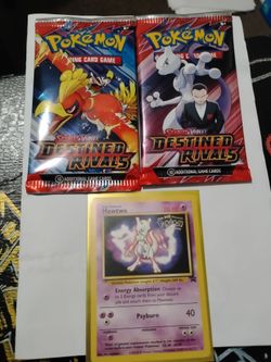 Pokemon Card Promo Mewtwo & two Destin Rivals Pack