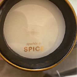 Sparkle Spice Candle In Black Marble