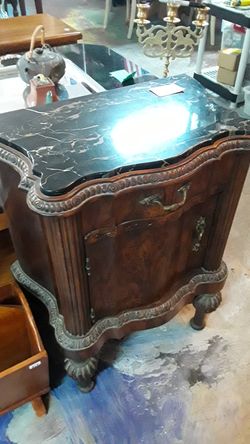 Beautiful antique marble top side table