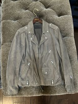 All Saints Suede Moto Jacket