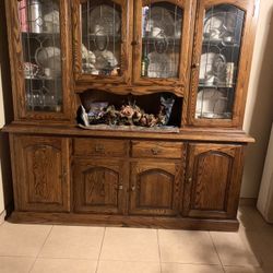 Oak China Hutch 