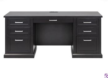 Wood brown office desk