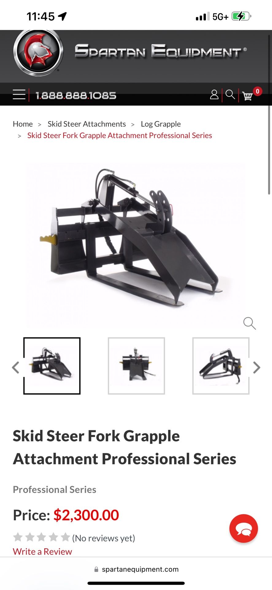 BRAND NEW Skid Steer Fork Grapple