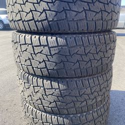(4) 265/70LT17 Load E Tire Set ~ Great Tread  Perfect for your 5 6 or 8 lug truck applications