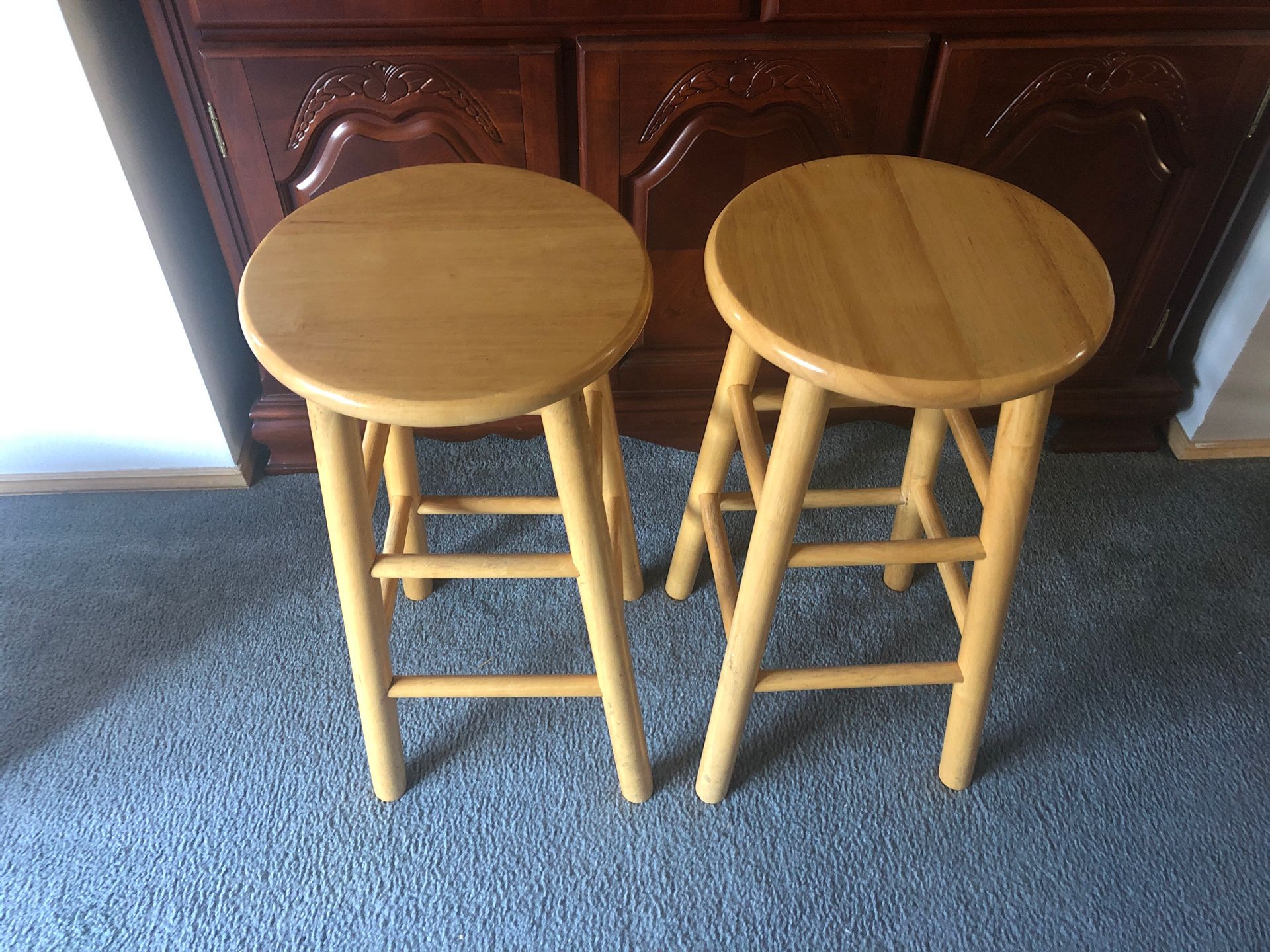 Wooden bar stools