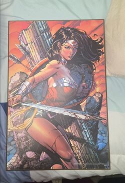 Silver Buffalo DC Comics Wonder Woman and Superman Wood Wall Art