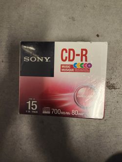 Sony CD-R Music Color Collection 15 Pack 700 MB 80 Min Compact Disc