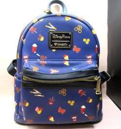 Disney Loungefly Parks Snack Icons Mini Backpack