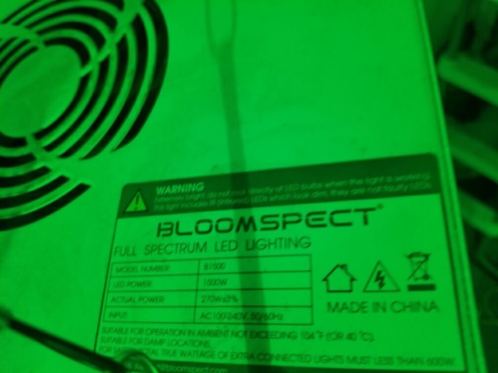 1500w dual Chip Bloomspect full Spectrum LED Grow Light