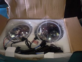 7 inch round RGB led headlights