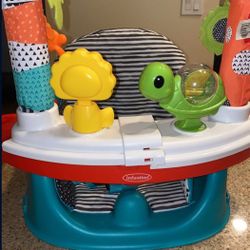 Infantino 3-in-1 Grow-with-Me Discovery Seat and Booster, Baby Activity Seat, Booster Seat for Dining Table with Removable Tray  