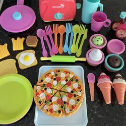 Pretend Play Food and Kitchen Toy Lot