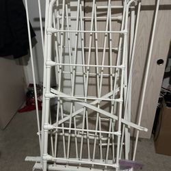 White Metal Queen Bed Frame 