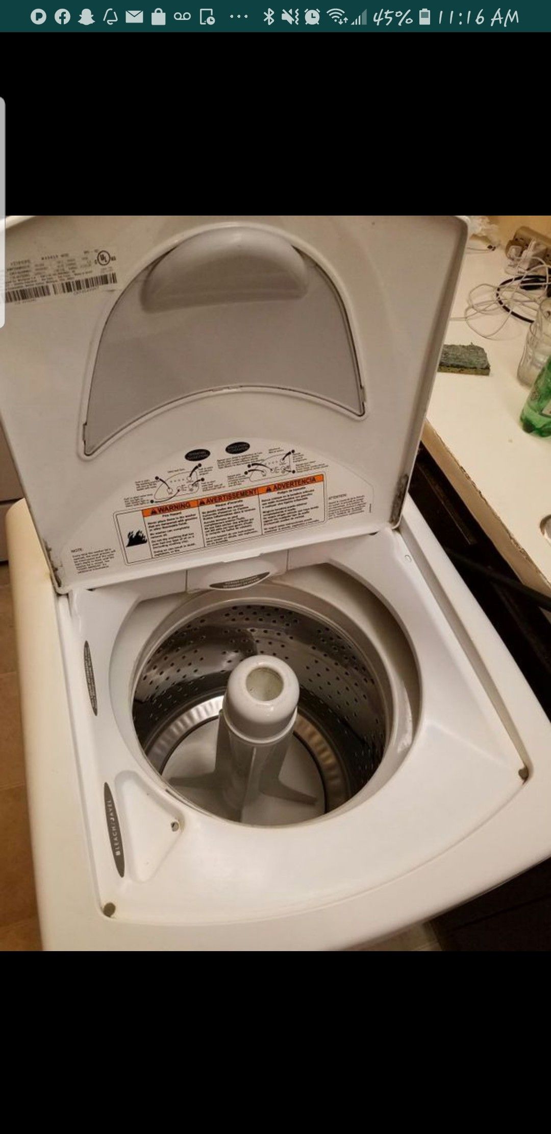 Kenmore apartment size washer on wheels. 50 for Sale in Irwindale, CA