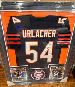 Brian Urlacher Chicago Bears Signed Autographed Framed Jersey JSA COA 34x42