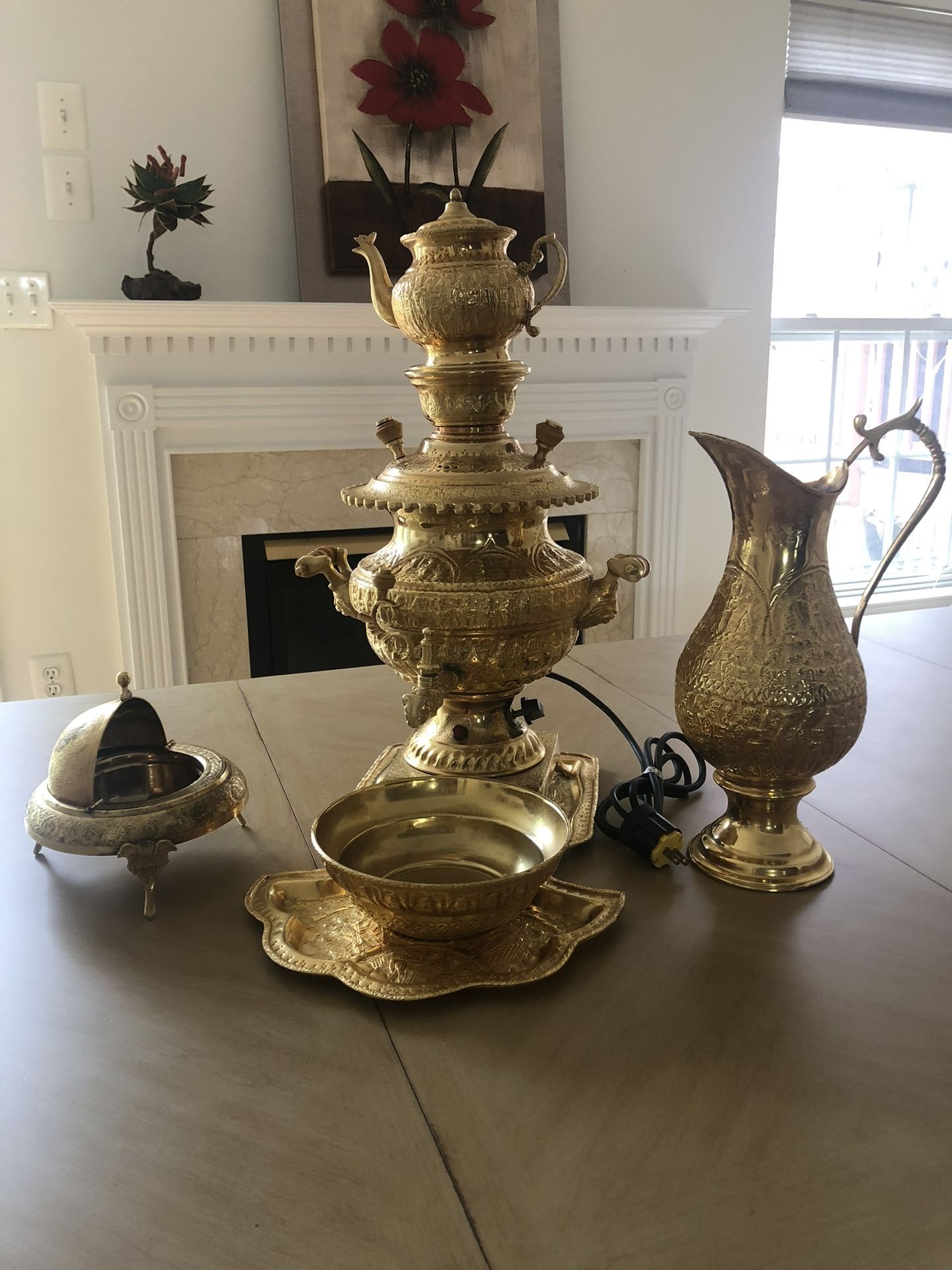 Vintage Samovar, Tea Set