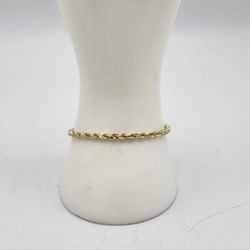 14kt Yellow Gold Rope Bracelet 7.4G