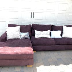 Comfy Sectional  Couch / Chaise 