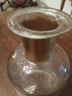 Clear Bubble Glass Vase