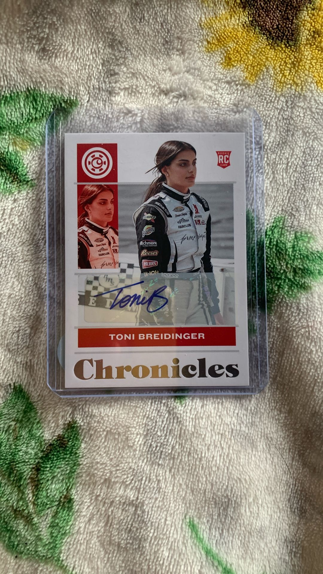 Toni Breidinger Autographed NASCAR Trading Card