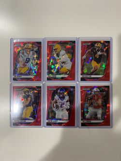2025 Prizm Draft Picks Red Ice Lot of 6 Cards Rookies And Stars