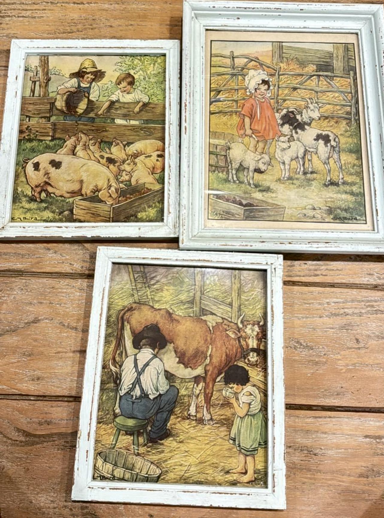 Set Of 3. 1936 Farm Prints