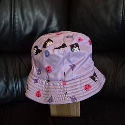 Kuromi Reversible bucket hat for girl one Size