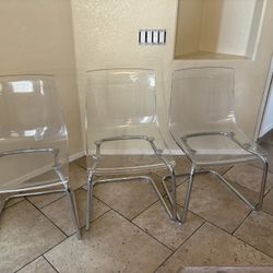 IKEA TOBIAS Clear Chairs