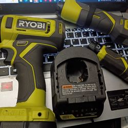 RYOBI 100LBS INFLATOR -DRILL- FLASHLIGHT/LASER -BATTERY CHARGER