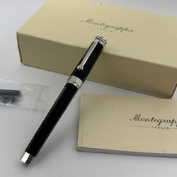 MONTEGRAPPA NEROUNO 18K GOLD F NIB FOUNTAIN PEN NEW 100% GENUINE ~$850 RARE
