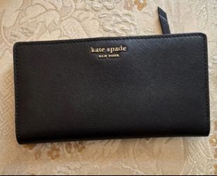 Kate Spade New York Women’s Black Zip Bifold Wallet ID Window Card Slots