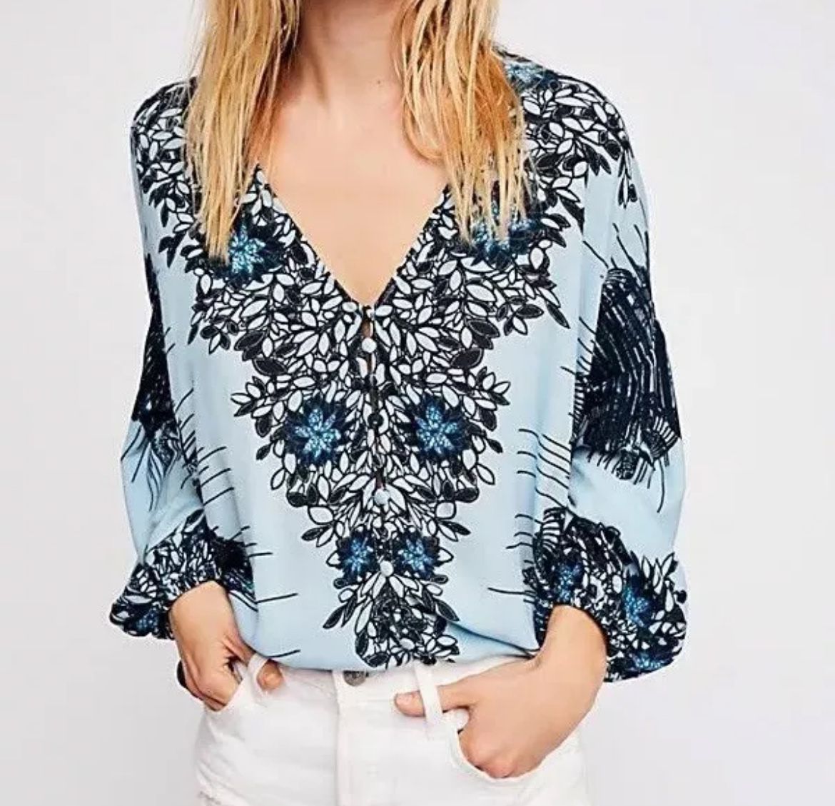 Free People Birds Of A Feather Boho Top