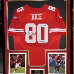 Jerry Rice. 49ers. Custom Jersey Frame