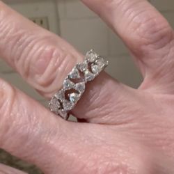 STERLING SILVER MOISSANITE SIZe #7 4.32 CTW VSD Color