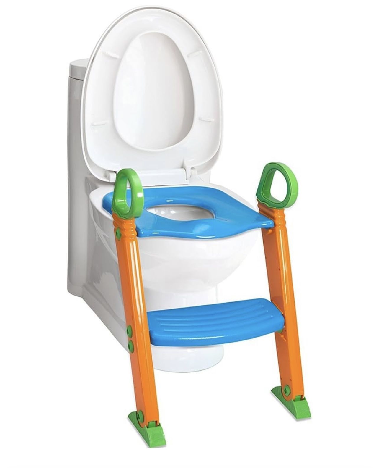 Potty Training Toilet Seat Chair with Sturdy Anti-Slip Step Ladder for Kids Boys Girls Toddlers - Comfortable w/Handles - Portable Safety Potty Traine
