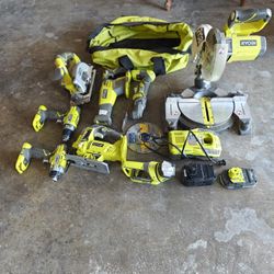 Ryobi Power Tool Set With Miter Saw