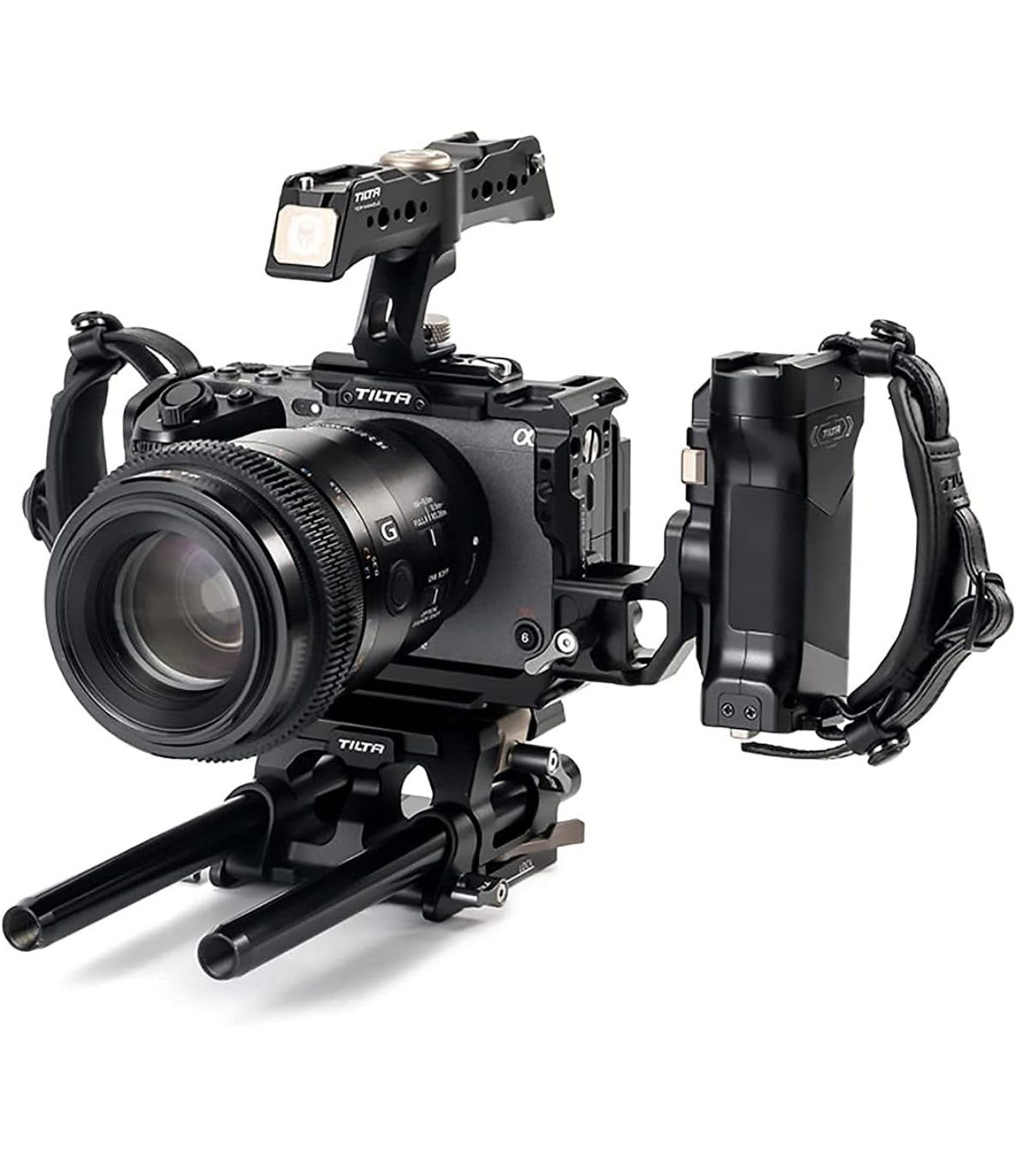 Tiltaing Pro Kit Compatible with Sony FX3 in Black | Compatible with Original FX3 Top Handle, ARCA Quick Release | Top Mounting Plate, Integrated Desi
