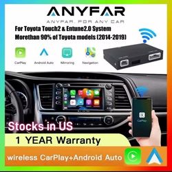 ANYFAR Wireless Carplay Android Auto Fo TOYOTA Touch 2 Entune 2.0 Highlander Tundra Sienna Prius Yaris Camry CHR Module