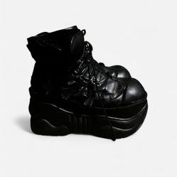 MEN black Demonia Platform Boots