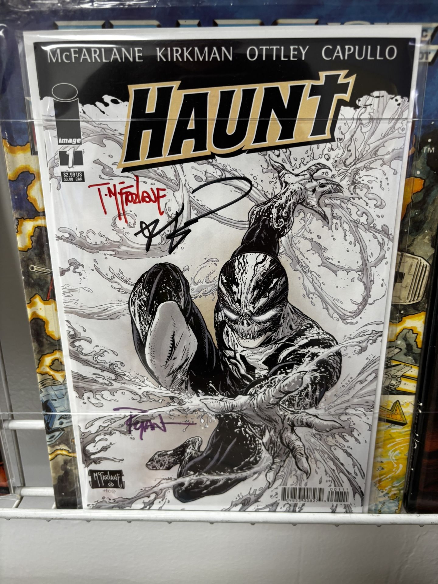 The haunt 1 Signed Todd McFarlane Robert Kirkman And Ryan Ottley NM Condition