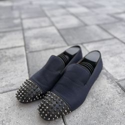 Christian Louboutin Men’s Spiked Loafers – Size 9