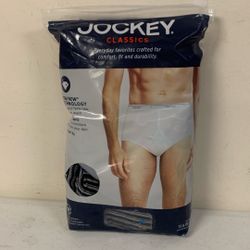 Jockey Men’s Classic Technology 3 Full Rise Briefs Sz 40. Sh