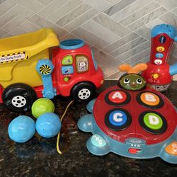Interactive Toddler Toy Lot of 3 - VTech and Infantino