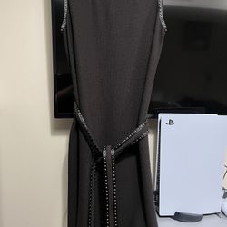 St John Size 8 Dress Brown With Belt